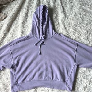 Cropped Adidas Hoodie in Lavender